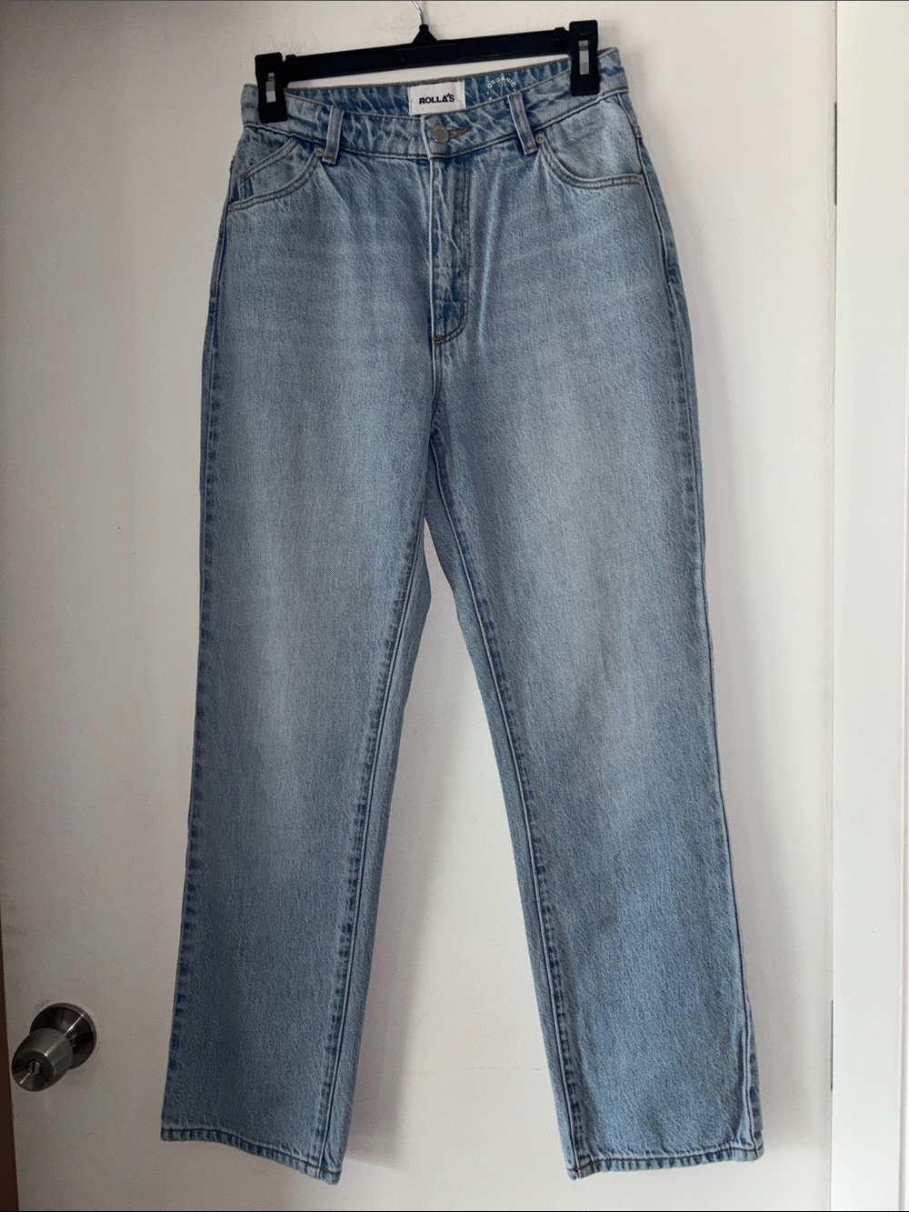 Rollas Mid Rise Straight Jeans